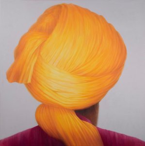 Grande turbante zafferano